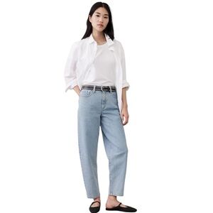 Banana Republic High Rise Barrel Fit Size 29 Light Wash Denim Modern Classic